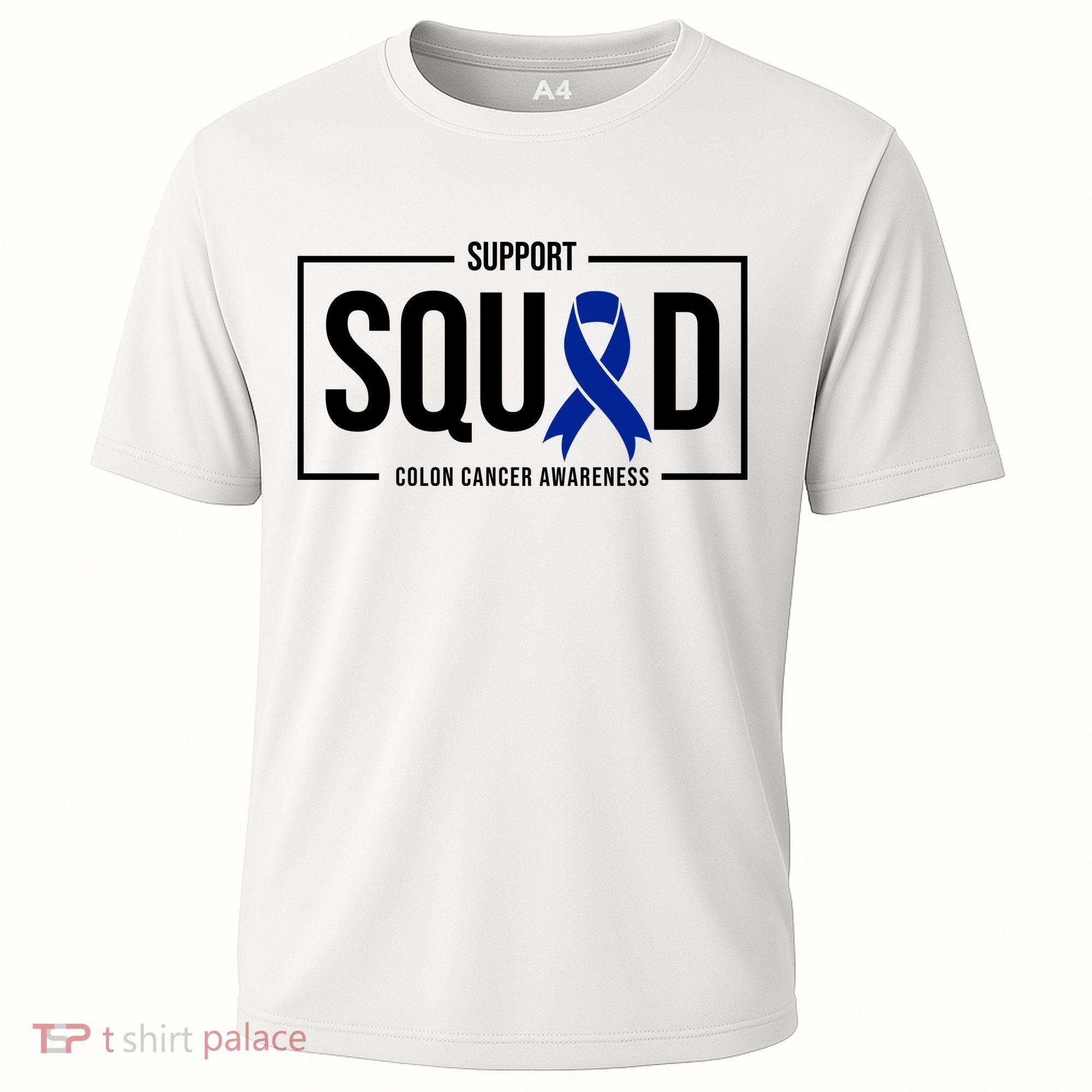 Support Squad Colon Cancer Awareness Cooling Performance Crew T-Shirt