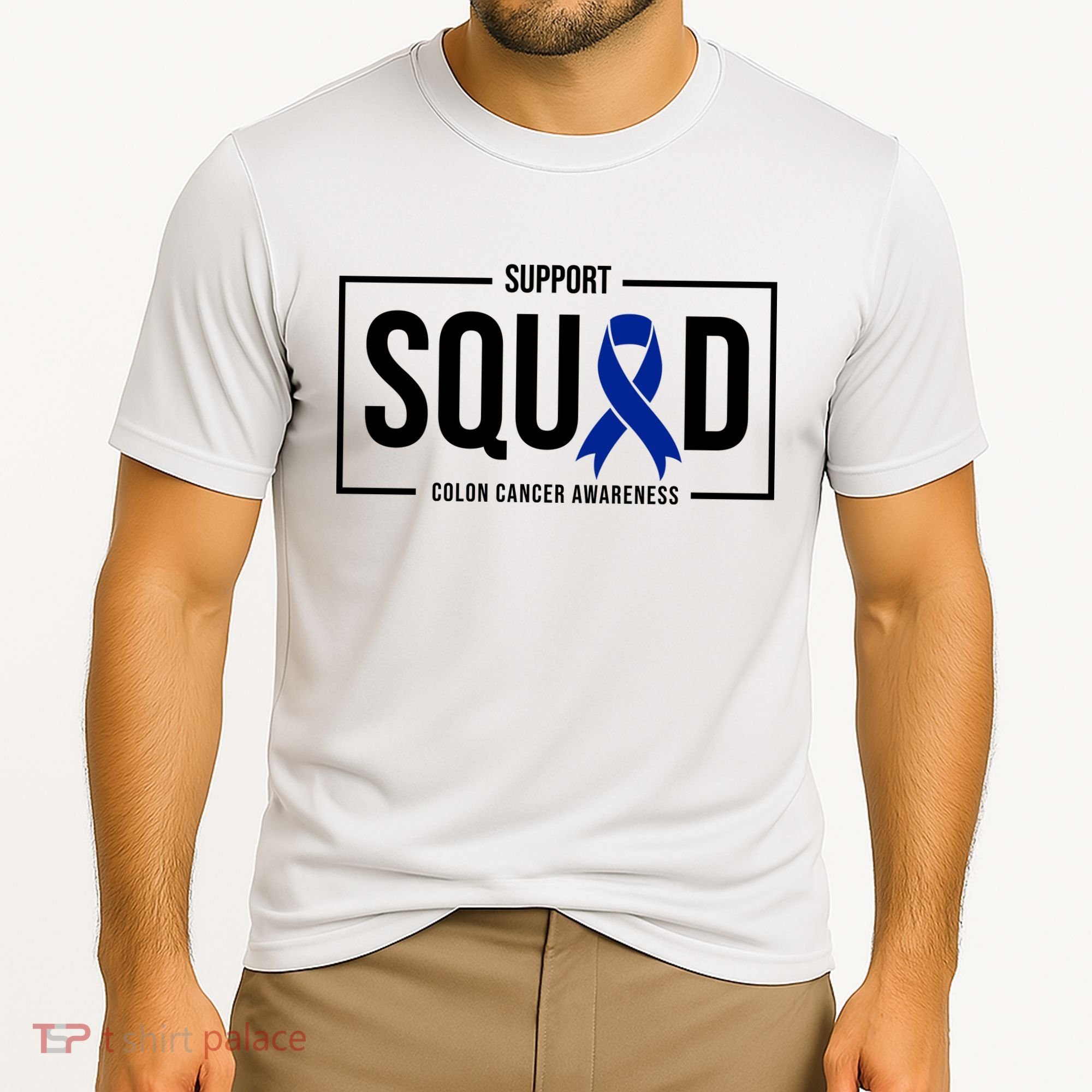 Support Squad Colon Cancer Awareness Cooling Performance Crew T-Shirt
