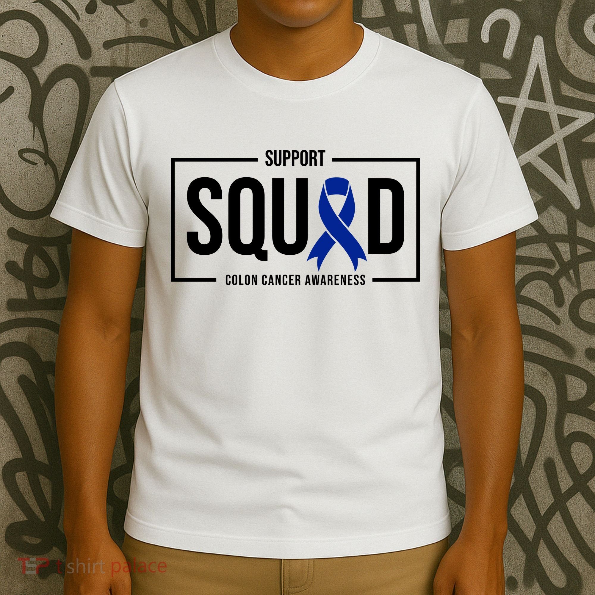 Support Squad Colon Cancer Awareness T-Shirt