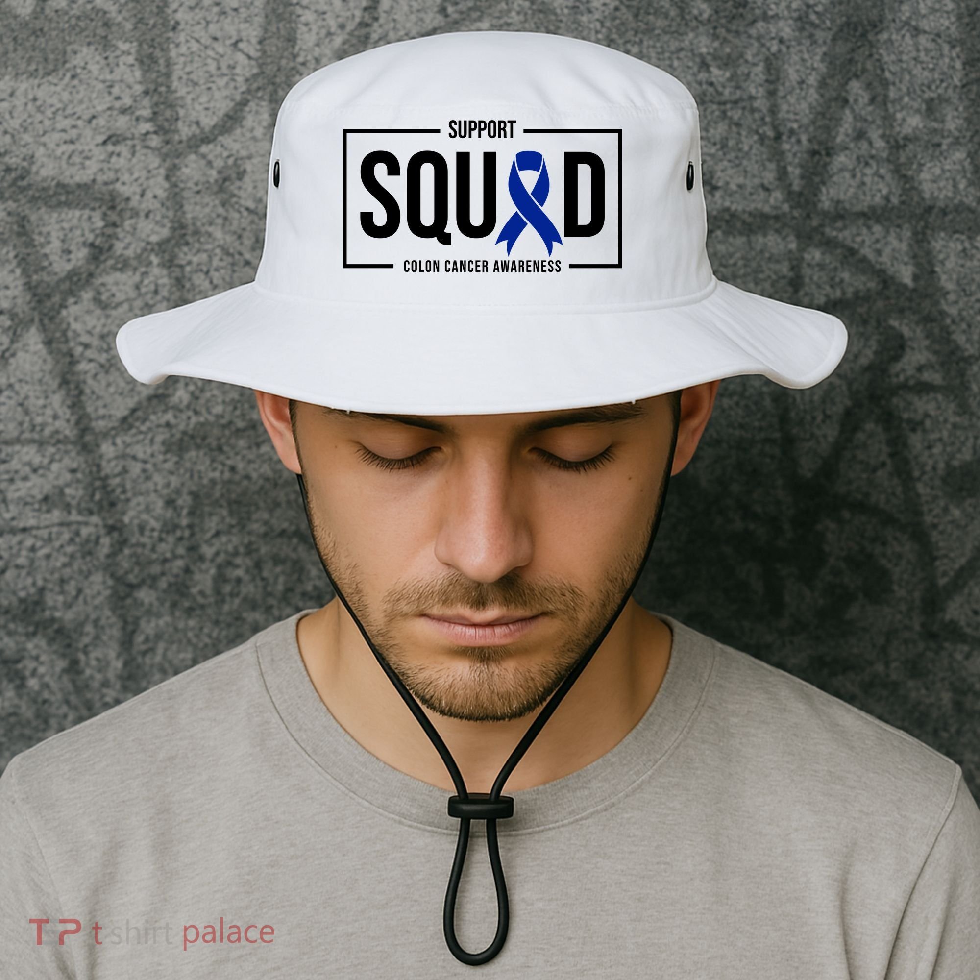 Support Squad Colon Cancer Awareness Bucket Hat