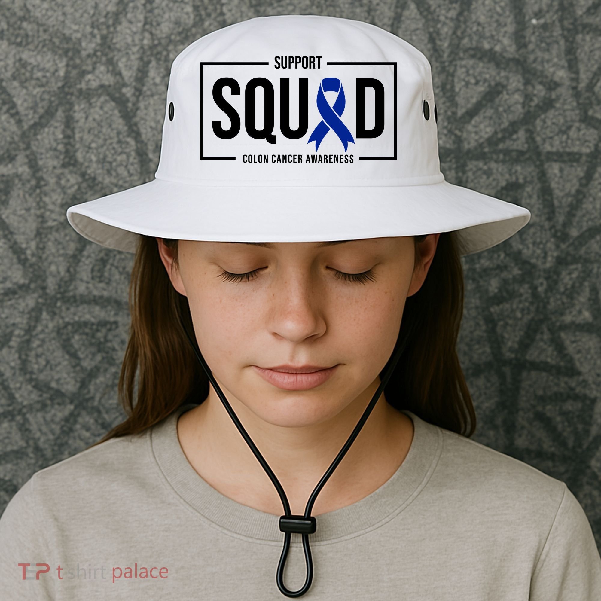Support Squad Colon Cancer Awareness Bucket Hat
