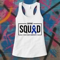 Support Squad Colon Cancer Awareness Women's Tank Top thumb 3