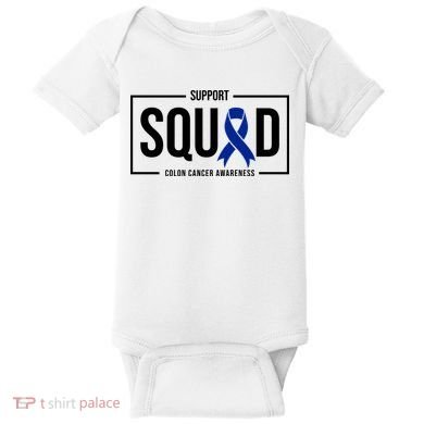 Support Squad Colon Cancer Awareness Baby Bodysuit