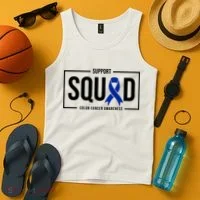 Support Squad Colon Cancer Awareness Tank Top thumb 4