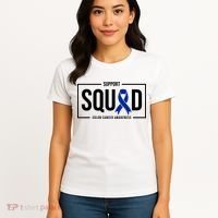 Support Squad Colon Cancer Awareness Women's T-Shirt thumb 4