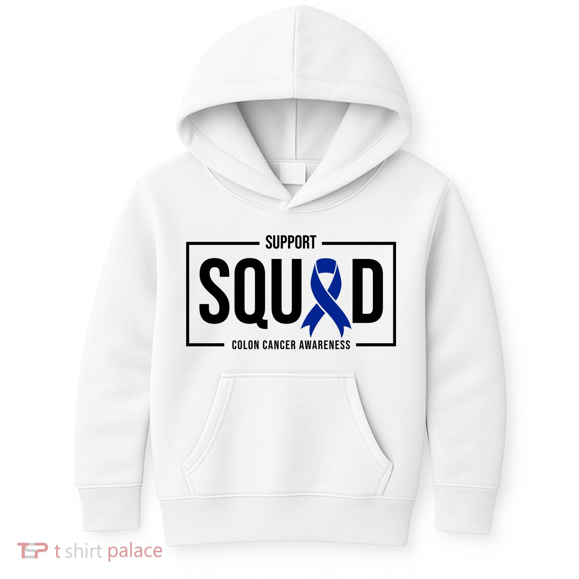 Support Squad Colon Cancer Awareness Kids Hoodie