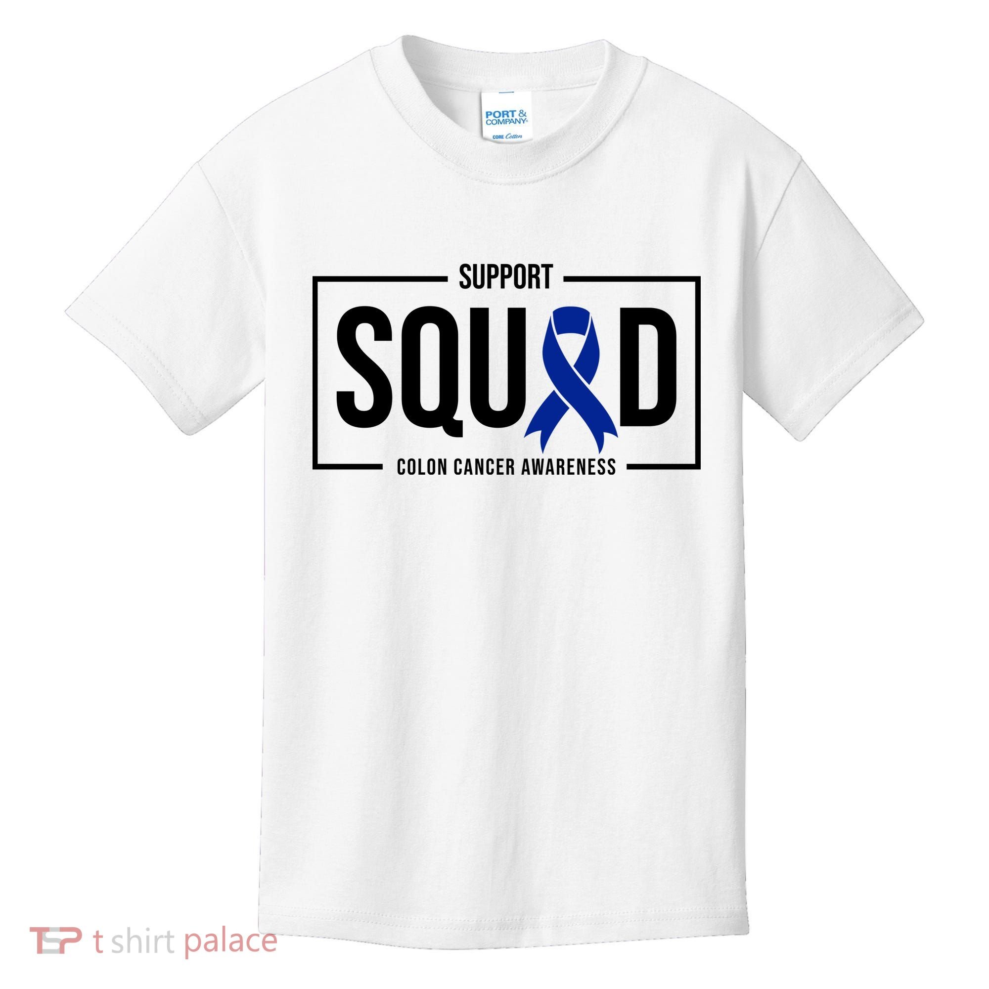 Support Squad Colon Cancer Awareness Kids T-Shirt