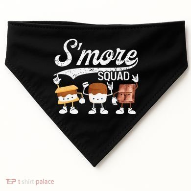 Smore Squad Camping Campfire Chocolate Marshmallow S'mores USA-Made Doggie Bandana