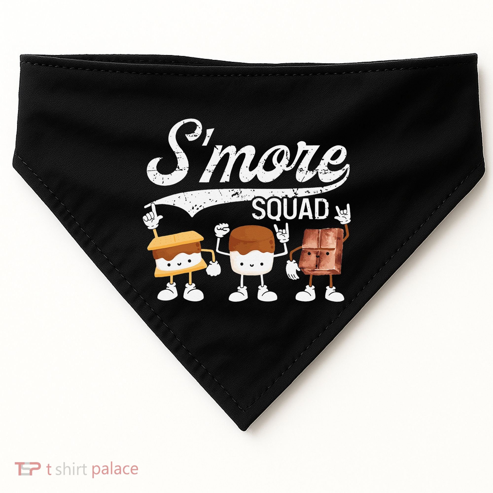 Smore Squad Camping Campfire Chocolate Marshmallow S'mores USA-Made Doggie Bandana