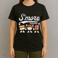 Smore Squad Camping Campfire Chocolate Marshmallow S'mores T-Shirt thumb 4