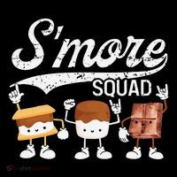 Smore Squad Camping Campfire Chocolate Marshmallow S'mores Button thumb 1