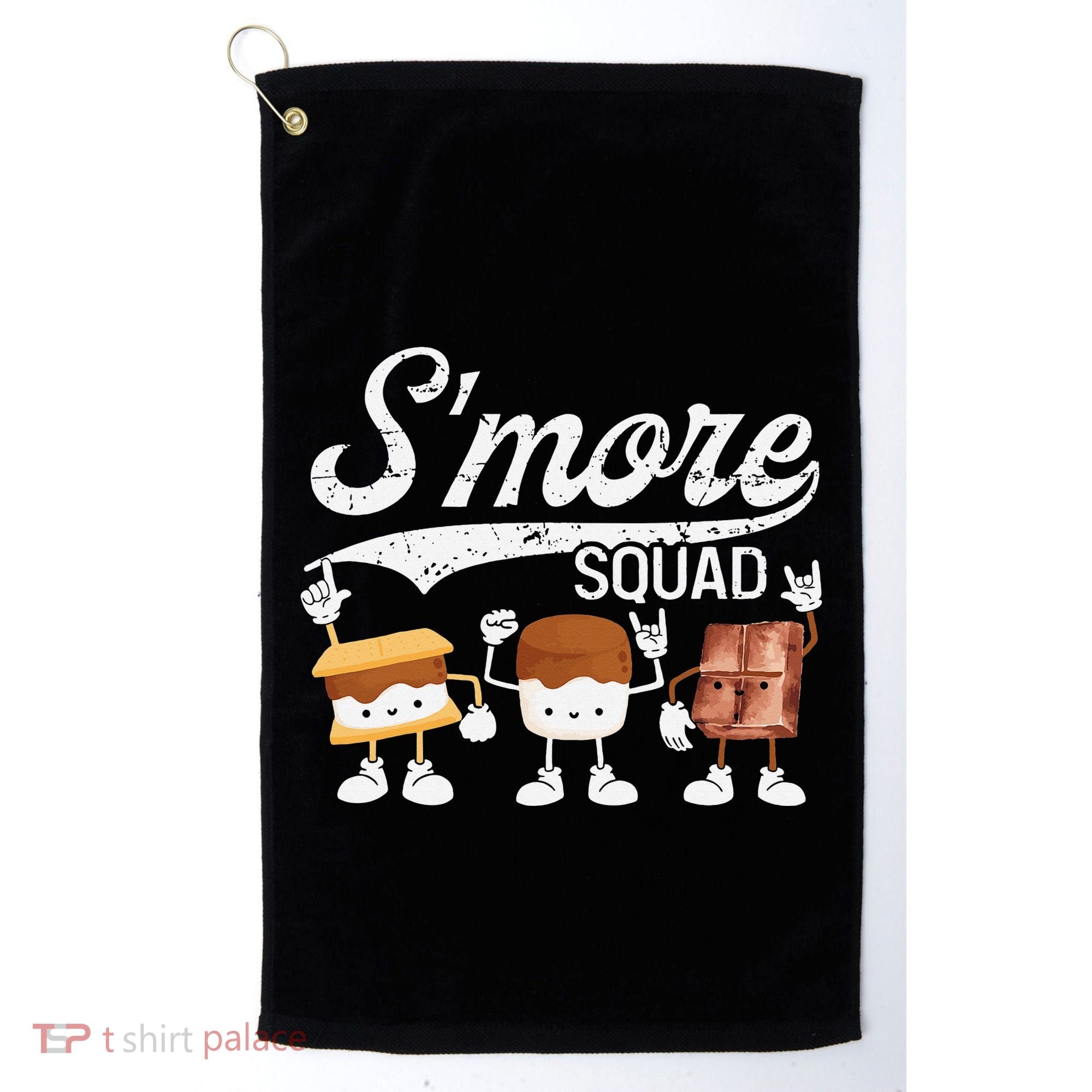 Smore Squad Camping Campfire Chocolate Marshmallow S'mores Golf Towel