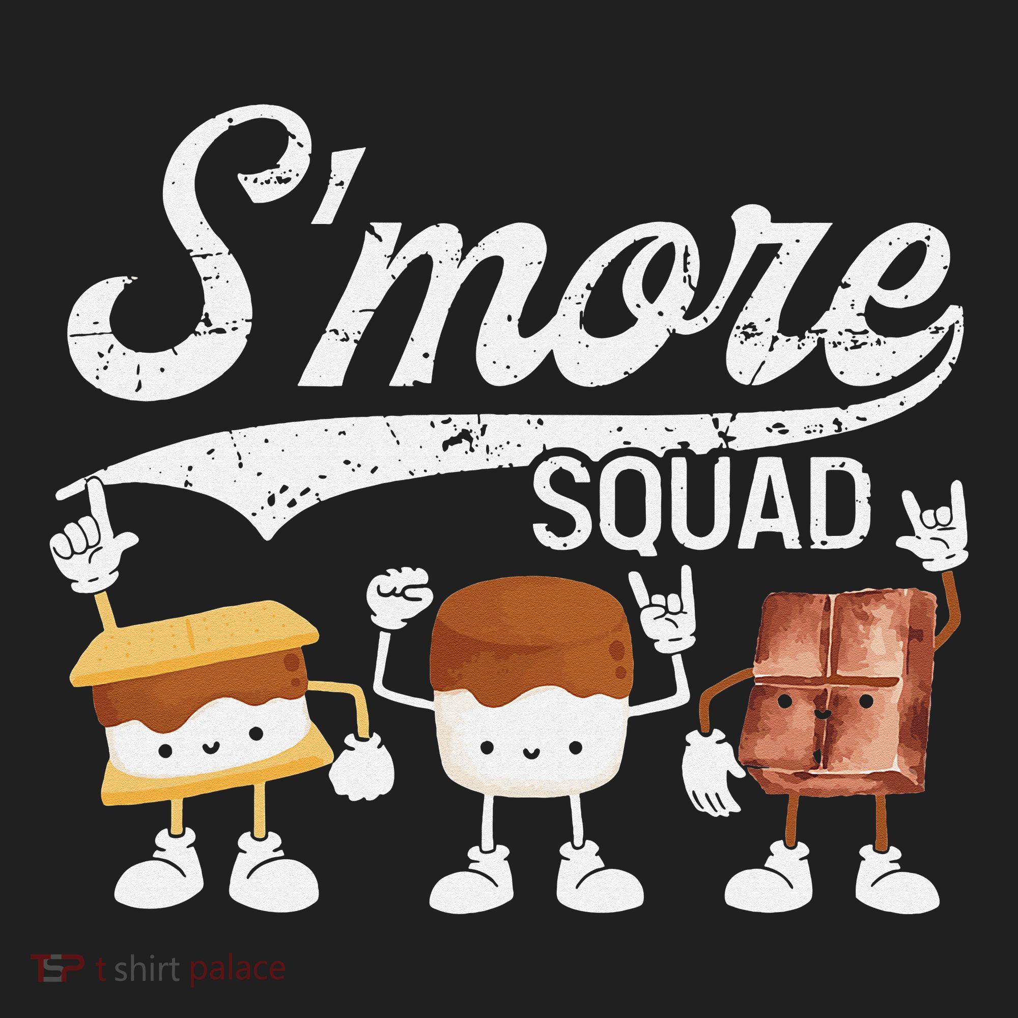 Smore Squad Camping Campfire Chocolate Marshmallow S'mores Golf Towel