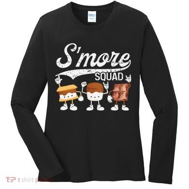 Smore Squad Camping Campfire Chocolate Marshmallow S'mores Women's Long Sleeve Shirt