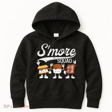 Smore Squad Camping Campfire Chocolate Marshmallow S'mores Kids Hoodie