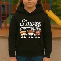 Smore Squad Camping Campfire Chocolate Marshmallow S'mores Kids Hoodie thumb 3