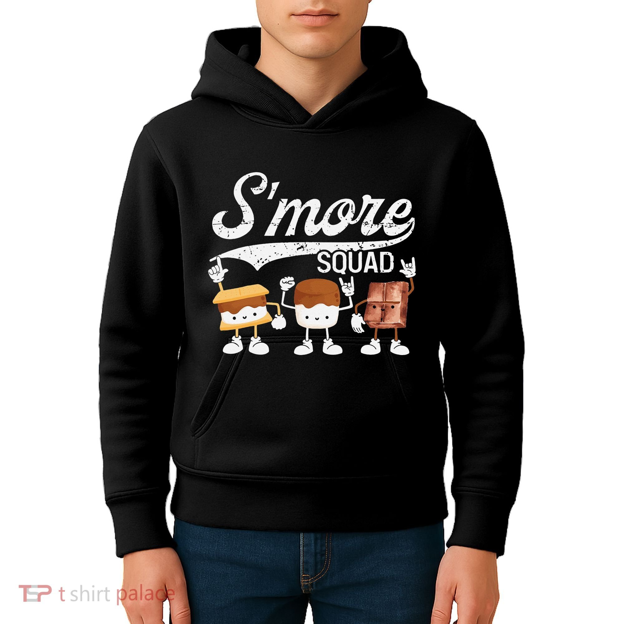 Smore Squad Camping Campfire Chocolate Marshmallow S'mores Kids Hoodie