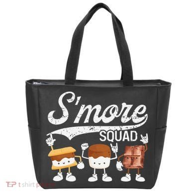 Smore Squad Camping Campfire Chocolate Marshmallow S'mores Tote Bag