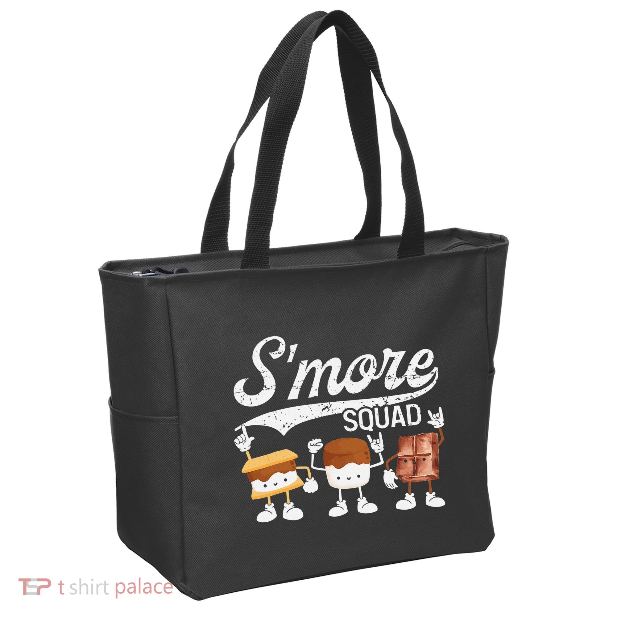 Smore Squad Camping Campfire Chocolate Marshmallow S'mores Tote Bag