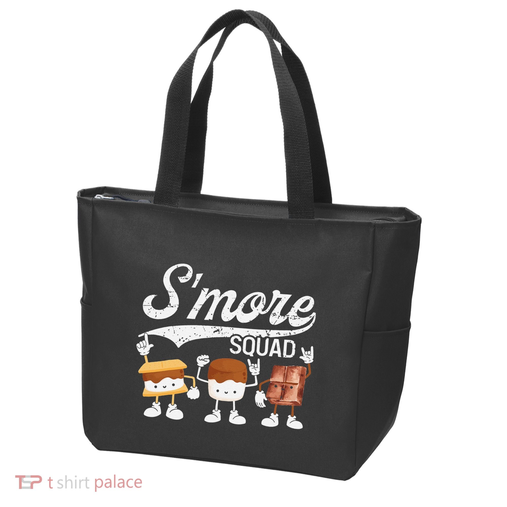 Smore Squad Camping Campfire Chocolate Marshmallow S'mores Tote Bag