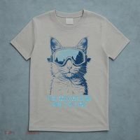 Ski Snowboard Cat Funny The Meowtains Are Calling Skiing  T-Shirt thumb 5