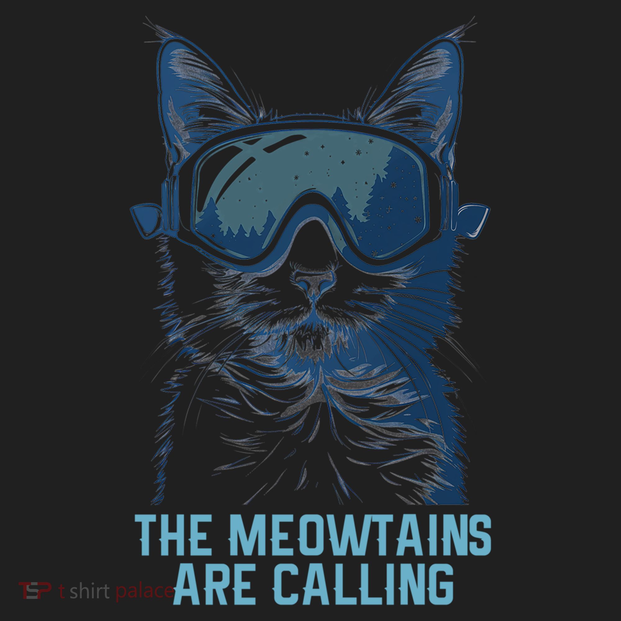 Ski Snowboard Cat Funny The Meowtains Are Calling Skiing  Beanie