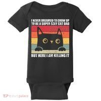 Super Sexy Cat Dad Cat Owner Kitten Pet Lover Baby Bodysuit thumb 0