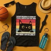 Super Sexy Cat Dad Cat Owner Kitten Pet Lover Tank Top thumb 4
