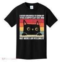 Super Sexy Cat Dad Cat Owner Kitten Pet Lover Kids T-Shirt thumb 0