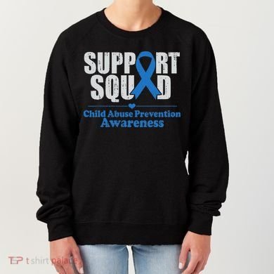 Support Squad Child Abuse Prevention Awareness Smile Face Women's Sweatshirt