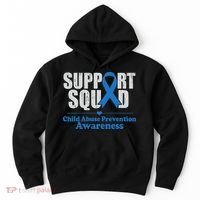 Support Squad Child Abuse Prevention Awareness Smile Face Hoodie thumb 0