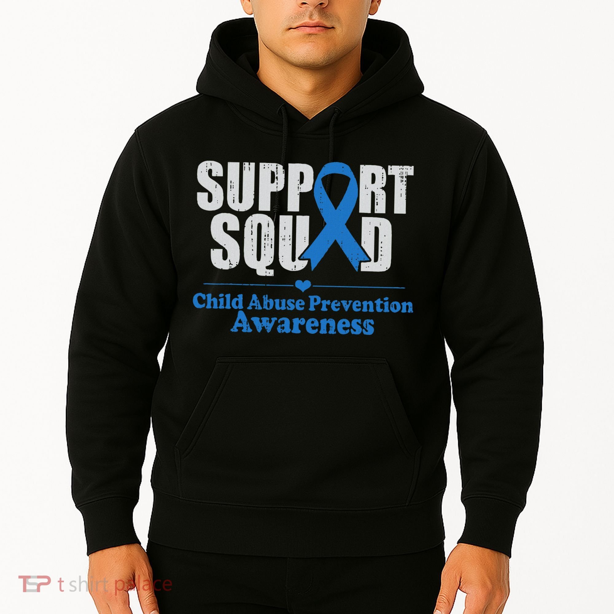 Support Squad Child Abuse Prevention Awareness Smile Face Hoodie