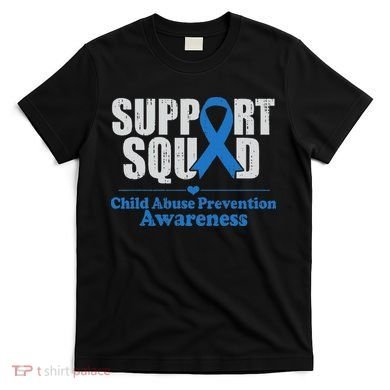 Support Squad Child Abuse Prevention Awareness Smile Face T-Shirt