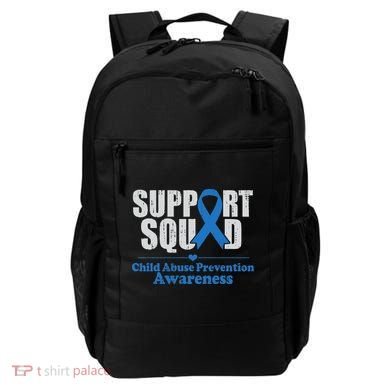 Support Squad Child Abuse Prevention Awareness Smile Face Backpack