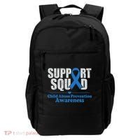 Support Squad Child Abuse Prevention Awareness Smile Face Backpack thumb 0