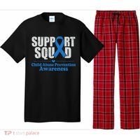 Support Squad Child Abuse Prevention Awareness Smile Face Pajama Set thumb 0
