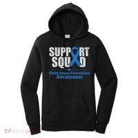 Support Squad Child Abuse Prevention Awareness Smile Face Women's Hoodie thumb 0