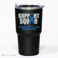 Support Squad Child Abuse Prevention Awareness Smile Face Tumbler thumb 0