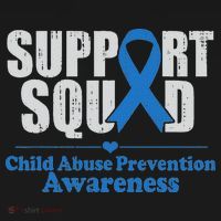 Support Squad Child Abuse Prevention Awareness Smile Face Women's Tank Top thumb 5