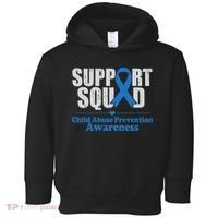 Support Squad Child Abuse Prevention Awareness Smile Face Toddler Hoodie thumb 0