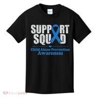Support Squad Child Abuse Prevention Awareness Smile Face Kids T-Shirt thumb 0