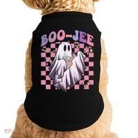 Spooky Season Cute Groovy Ghost Halloween Costume Boo Jee Doggie Tank thumb 0