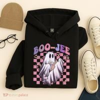 Spooky Season Cute Groovy Ghost Halloween Costume Boo Jee Hoodie thumb 4