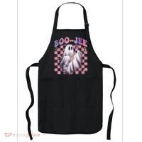 Spooky Season Cute Groovy Ghost Halloween Costume Boo Jee Apron thumb 0