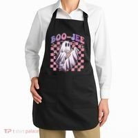 Spooky Season Cute Groovy Ghost Halloween Costume Boo Jee Apron thumb 2