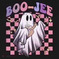 Spooky Season Cute Groovy Ghost Halloween Costume Boo Jee Sweatshirt thumb 3