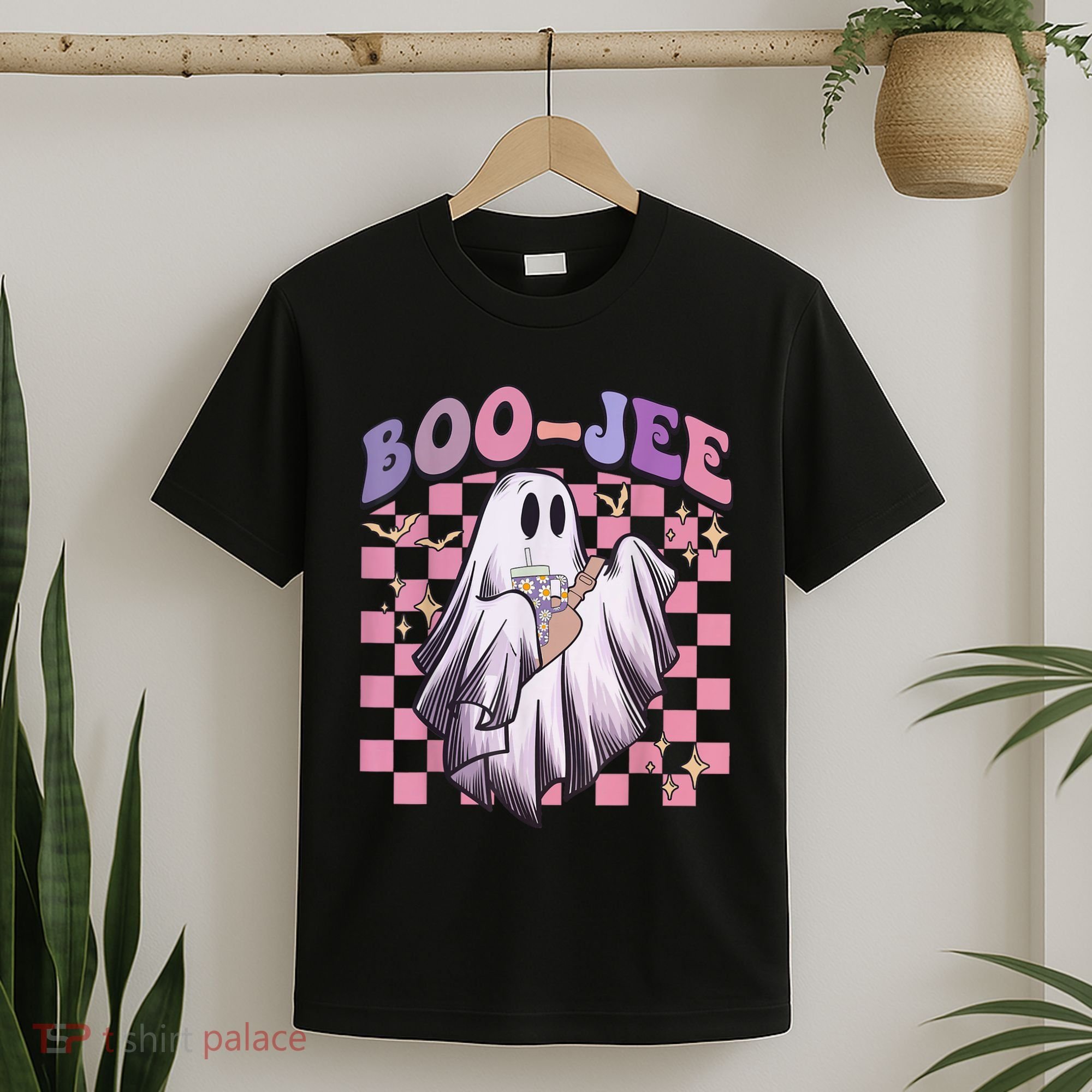 Spooky Season Cute Groovy Ghost Halloween Costume Boo Jee T-Shirt