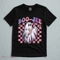 Spooky Season Cute Groovy Ghost Halloween Costume Boo Jee T-Shirt thumb 5