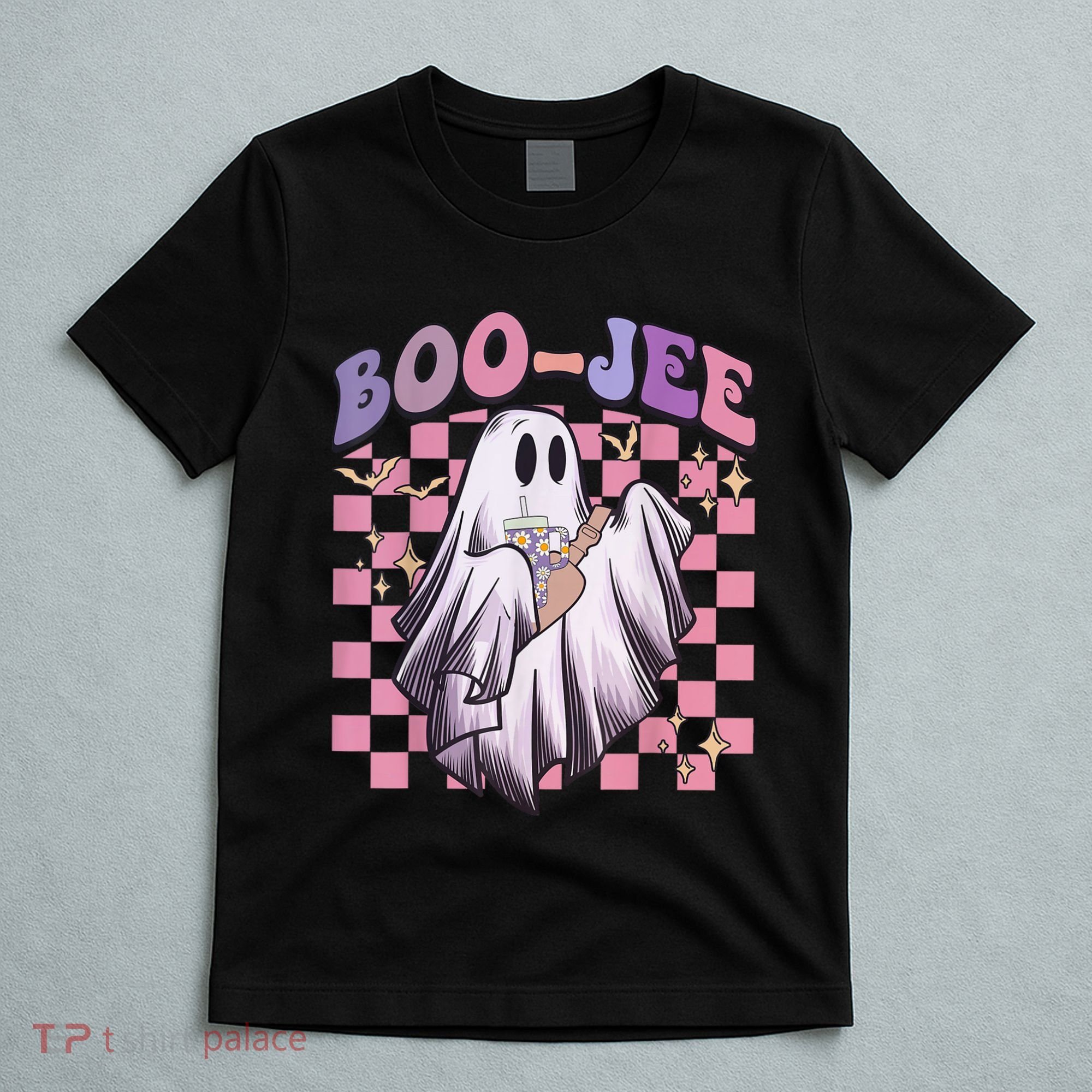 Spooky Season Cute Groovy Ghost Halloween Costume Boo Jee T-Shirt