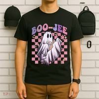 Spooky Season Cute Groovy Ghost Halloween Costume Boo Jee T-Shirt thumb 6